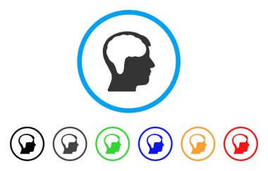 Beyin yuvarlak simge