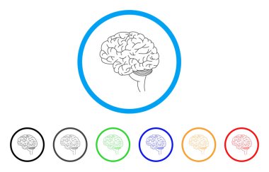 Beyin yuvarlak simge