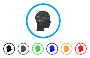 Beyin yuvarlak simge