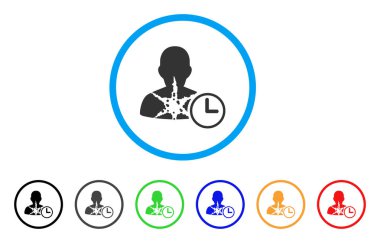 Kanser hasta saat yuvarlak simgesini