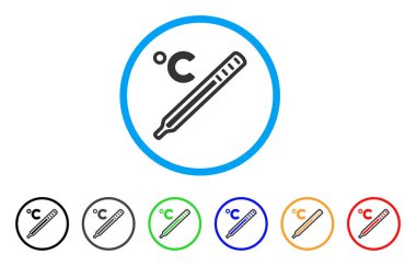 Simge santigrat Mercury termometre yuvarlak