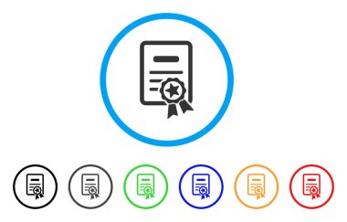 Sertifika yuvarlak simge