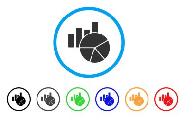 Grafikler yuvarlak simge