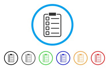 Denetim listesi Pad yuvarlak simge