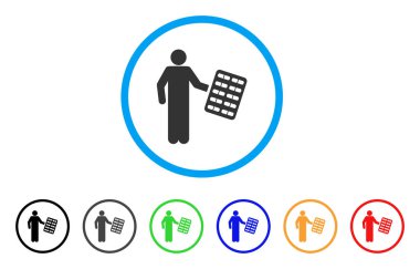 Kimyager Blister yuvarlak simge ile