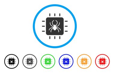 Çip hata yuvarlak simge