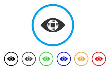 Çip göz Lens yuvarlak simgesini