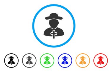 Christian Priest kutsal kişilerin resmi yuvarlak