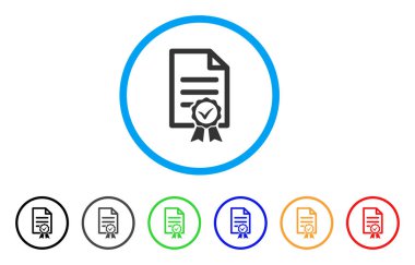 Sözleşme belge yuvarlak simgesi