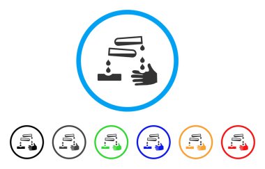 Aşındırıcı yuvarlak simge damla