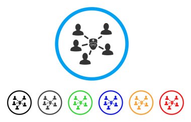 Doktor hasta simgesi yuvarlak