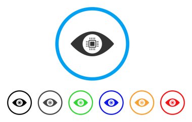 Elektronik vizyon Lens yuvarlak simge