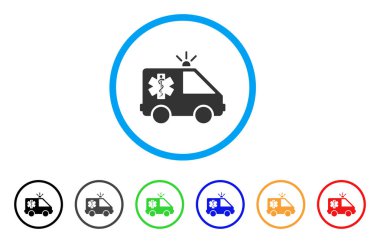 Acil araba yuvarlak simge