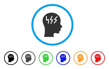 Baş ağrısı yuvarlak simge