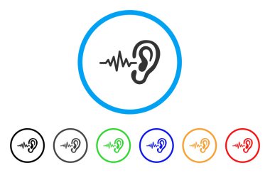 İşitme sinyal yuvarlak simge