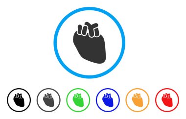 Kalp Organ yuvarlak simgesi