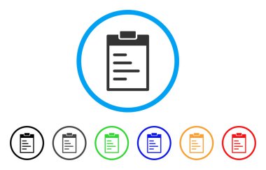 Envanter defteri yuvarlak simge