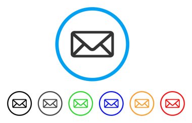 Mektup yuvarlak simge