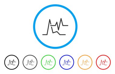 Yuvarlak simge çizgi grafikler