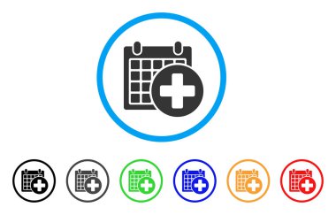 Tıbbi randevu yuvarlak simge