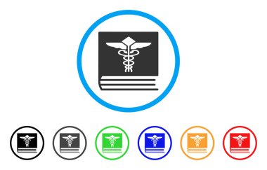 Tıbbi kitap yuvarlak simge