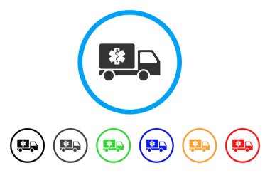 Tıbbi teslim yuvarlak simge