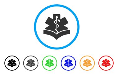 Tıbbi açık kitap yuvarlak simge