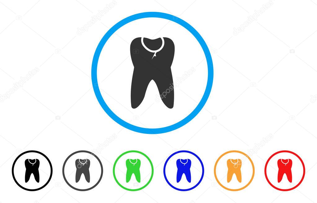 Caries Tooth Rounded Icon