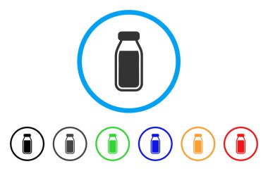 Süt şişesi yuvarlak simge