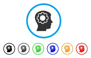 Zihin dişli yuvarlak simge