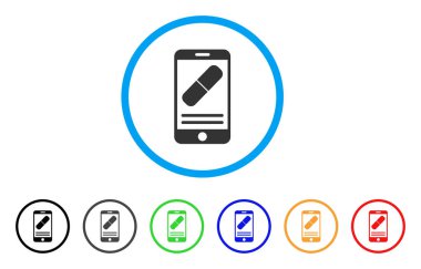 Mobil eczane yuvarlak simge