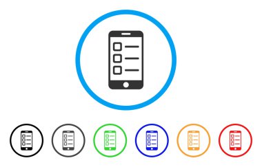 Mobil listesi yuvarlak simge