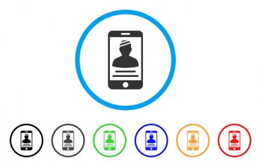 Hasta mobil yuvarlak simge