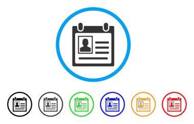 Kişi Cardfile yuvarlak simge