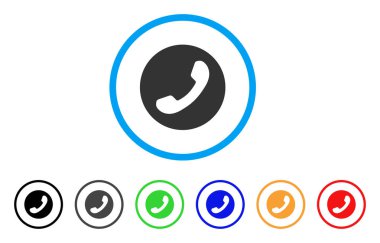 Telefon numarası yuvarlak simgesi