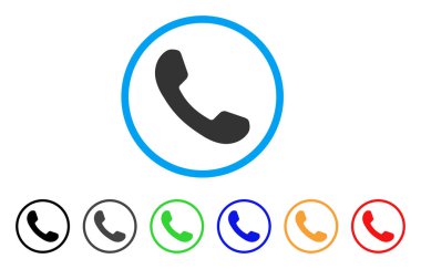 Telefon alıcı yuvarlak simgesi