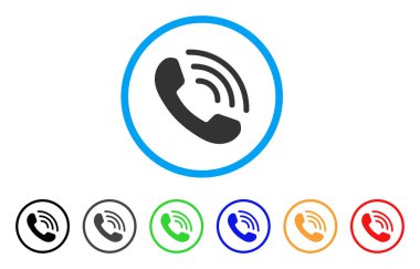 Telefon yüzük yuvarlak simgesi