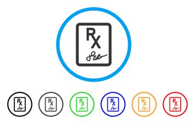 Reçete sayfa simgesi yuvarlak