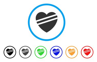 Hasta kalp yuvarlak simgesi