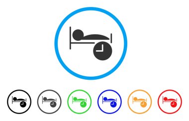 Zaman yuvarlak simge uyku