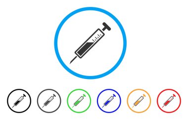 Şırınga yuvarlak simge