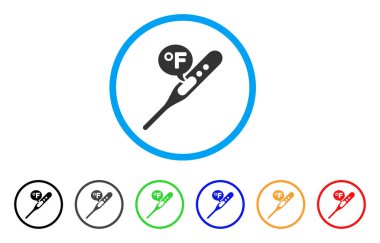 Sıcaklığı Fahrenheit simgesi yuvarlak