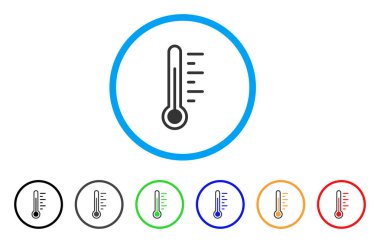 Sıcaklık yuvarlak simge