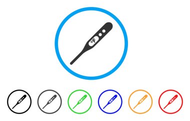 Termometre Fahrenheit simgesi yuvarlak