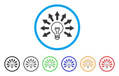 Ultraviyole lambası yuvarlak simge