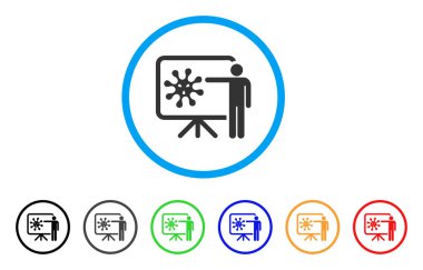 Virüs tanıtım kurulu yuvarlak simge