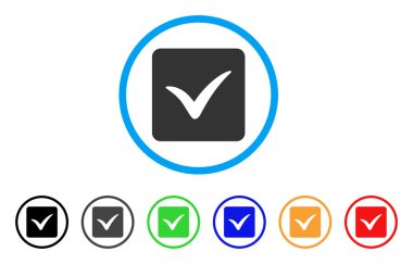 Kutusu yuvarlak simge onaylama