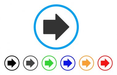 Ok sağ yuvarlak simge