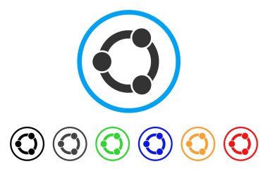 Simge ağ ilişkileri yuvarlak