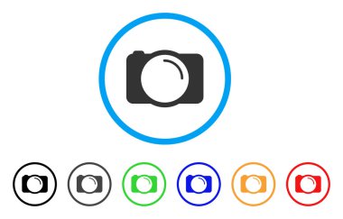 Fotoğraf kamera yuvarlak simgesi